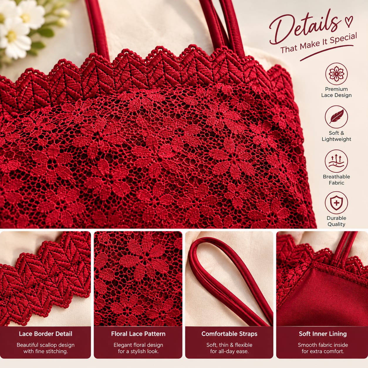 Premium Lace Detail